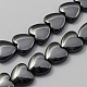 Non magnetici perle ematite sintetico fili X-G-Q897-6x6mm-2