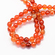Faceted Round Natural Agate Beads Strands G-S133-15-2