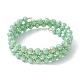 Bracelet de style wrap perlé rondelle de verre BJEW-JB09965-04-1
