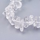 Bracelets extensibles à cristal de quartz naturel BJEW-E329-02-2