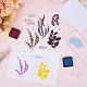 CRASPIRE Plants Clear Stamps Leaves Words Reusable Retro Transparent Silicone Stamp Seals for Journaling Card Making DIY Scrapbooking Photo Album Decorative Film Frame DIY-WH0504-62F-4