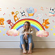 塩ビウォールステッカー  壁飾り  虹の模様  270x840mm DIY-WH0228-614-4