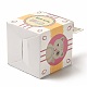 紙ギフトボックス  折りたたみキャンディーボックス  結婚式のための装飾的なギフトボックス  猫柄の正方形  猫の模様  折りたたみ：5x5x8.5cm  展開：14.5x10x0.1cm CON-I009-07A-4