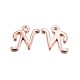 Rose Gold Plated Alloy Letter Pendants PALLOY-P097-05-N-1