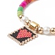Bracelet en perles de verre tressées BJEW-MZ00025-01-4