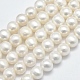 Fili di perle di perle d'acqua dolce coltivate naturali PEAR-F007-26-1