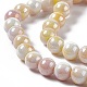 Fili di perle di vertro placcato GLAA-C023-01F-4