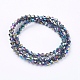 Electroplate Glass Beads Strands EGLA-S057-6-2