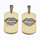 Brass Micro Pave Clear Cubic Zirconia Pendants ZIRC-N039-151-NF-1