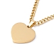 Collier pendentif en acrylique motif coeur avec treillis NJEW-G074-14G-2