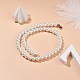 Glass Pearl Round Beaded Necklace for Men Women NJEW-JN03923-02-2