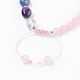 Bracelets réglables de perles tressées avec cordon en nylon BJEW-F346-B02-3