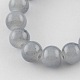 Imitation Jade Glass Round Beads Strands X-DGLA-S076-8mm-30-1