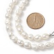 Collier et bracelet de perles baroques naturelles avec 304 chaîne de trombones en acier inoxydable SJEW-JS01262-3