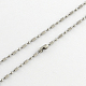 304 Stainless Steel Ball Chain Necklace Making NJEW-R225-03-2