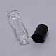 透明なシングルボトル  コラム  黒いプラスチックカバー  ガラス  透明  19x83.5mm  穴：9.5mm  容量：8ミリリットル MRMJ-WH0068-01-2