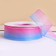 グラデーション虹色ポリエステルシフォンリボン  クラフトリボン ギフト包装 結婚式の装飾用  ディープスカイブルー  1インチ（25mm）  約24.06ヤード（22m）/ロール RABO-PW0001-132D-1