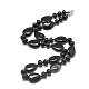 Natural Black Agate Beaded Necklaces NJEW-S399-02-1