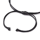Cordón de poliéster encerado coreano ecológico trenzado ajustable AJEW-JB01205-02-3