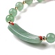 Natürliche grüne geflochtene Perlenarmbänder aus Aventurin für Damen und Herren BJEW-JB08930-05-5