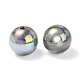 UV Plating Rainbow Iridescent Acrylic Beads OACR-F004-04G-3