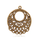 Flat Round Tibetan Style Alloy Chandelier Links PALLOY-M167-06AB-NF-2
