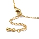 Brass Dolphin with Teardrop Pendant Necklace for Women NJEW-Q314-01G-3