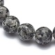 Bracelets extensibles en jaspe sésame naturel / perle de jaspe kiwi BJEW-K212-C-033-3