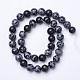 Chapelets de perles de flocon de neige en obsidienne naturelle G-D855-11-10mm-2