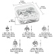 50pcs5スタイルチベットスタイルアロイペンダント  命の木と楕円  アンティークシルバー  14.8~24x11.5~15x1.5~2mm  穴：2mm  10個/スタイル TIBEP-YW0001-49-3