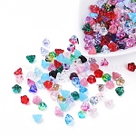 20 Perles En Verre Nacré, Rond Diamètre 10 Mm, Enfilage 1 Mm. Vieux Rose