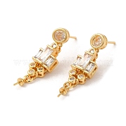 Латунные серьги-гвоздики из циркония KK-M270-29G