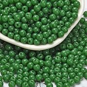 Непрозрачные цветные стеклянные бусины SEED-C001-02B-10