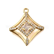 Латунные микропаве прозрачные подвески с фианитом KK-U065-18G