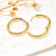 Серьги-кольца из нержавеющей стали 304 для женщин EJEW-M068-15C-G