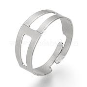 Adjustable 304 Stainless Steel Finger Ring Settings STAS-R094-18