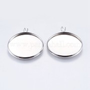 Подвеска-кабошон из нержавеющей стали 304 STAS-I069-37-25MM