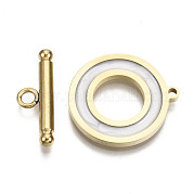 201 Stainless Steel Toggle Clasps STAS-R115-14A-G