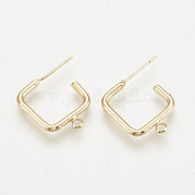 Brass Stud Earring Findings KK-S343-32G