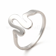 304 регулируемое кольцо в виде змеи из нержавеющей стали для женщин RJEW-B027-25P