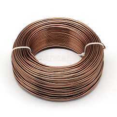Alambre de aluminio anodizado, alambre artesanal de metal flexible, alambre artesanal flexible, para hacer bisutería artesanal, tierra de siena, 15 diámetro, 1.5mm, 100 m / 500 g (328 pies / 500 g)