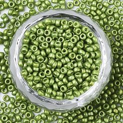 Bereift opaken Glasperlen&nbsp;X-SEED-S042-06A-02