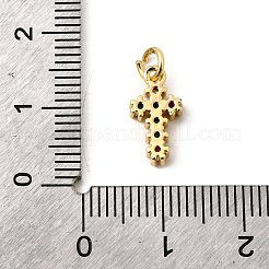 Messing Mikropflaster bunte Zirkonia Charms&nbsp;KK-I360-036G