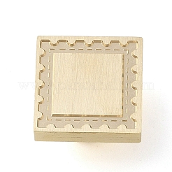 Quadratischer Blumenrahmen Messingstempelköpfe&nbsp;AJEW-M037-06G-01