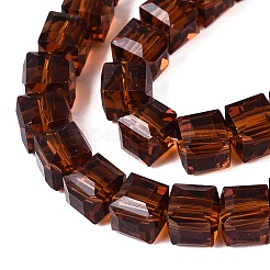 Chapelets de perles en verre transparente  &nbsp;GLAA-R041-8x8mm-A09