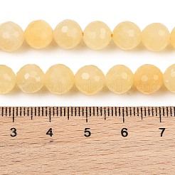 Abalorios de jade amarillo natural hebras&nbsp;GG-NH0014-C02-8mm