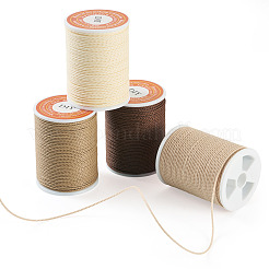 4 rollo de cordón de poliéster encerado redondo de 4 colores&nbsp;YC-TA0001-21A