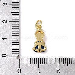 Messing Micro Pave bunte Zirkonia Glas Anhänger&nbsp;X-KK-R162-026J-G