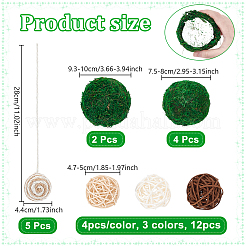23 x Rattan-Ball-Dekoration.&nbsp;DJEW-NB0001-50