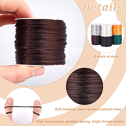 6 Rolle Nylon-Rattail-Satinschnur in 6 Farben&nbsp;NWIR-PH0002-01A